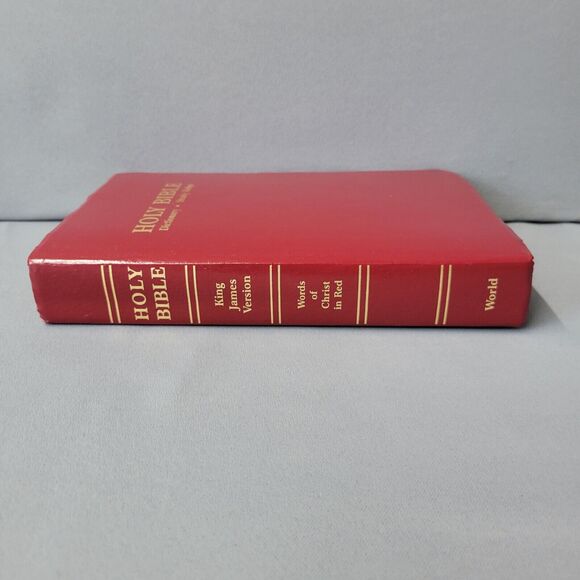 The Holy Bible KJV Old & New Testament Book Red 1989 Words Of Christ In Red - Picture 7 of 15